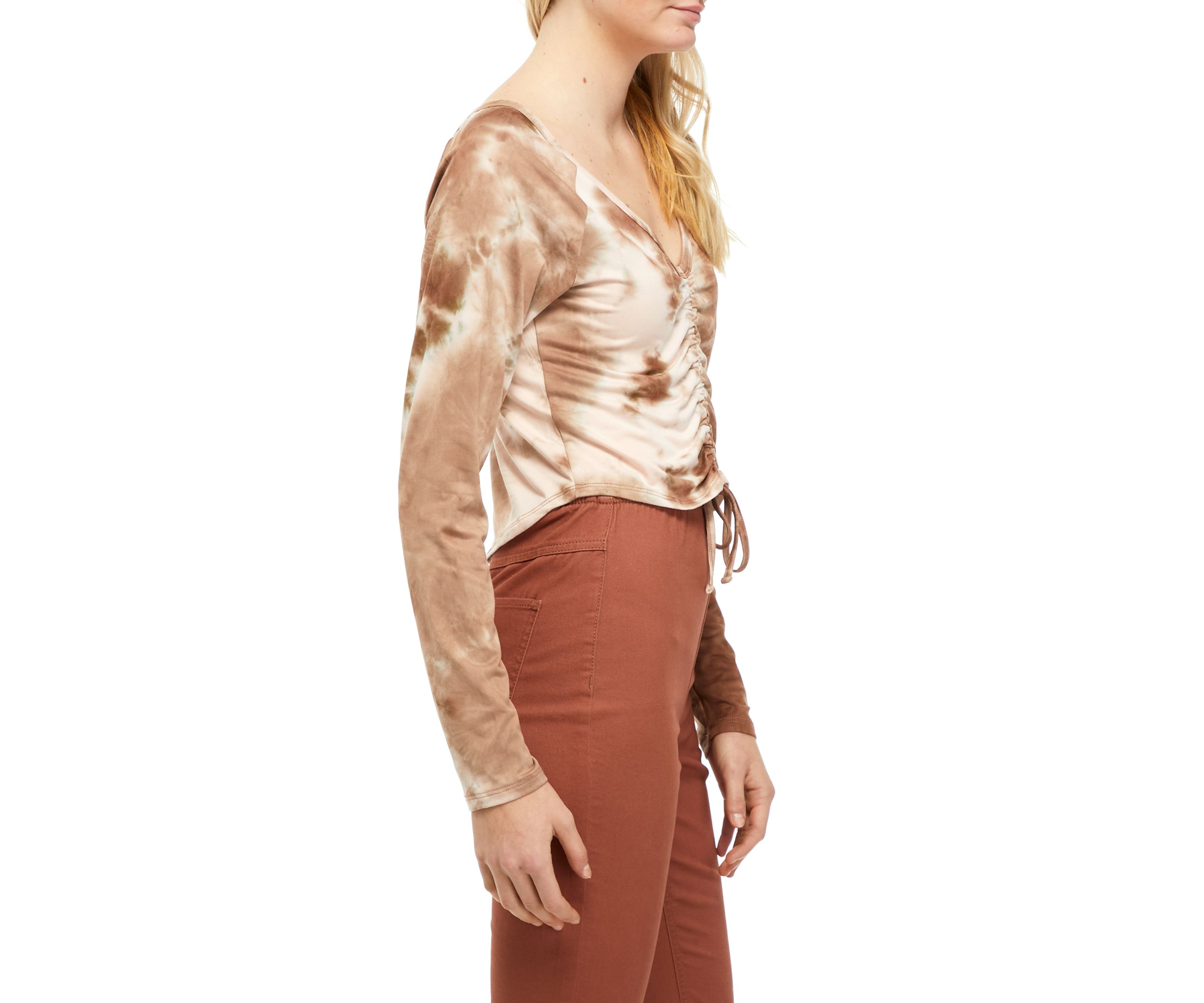 Juniors Tie Dye Cinched Top 