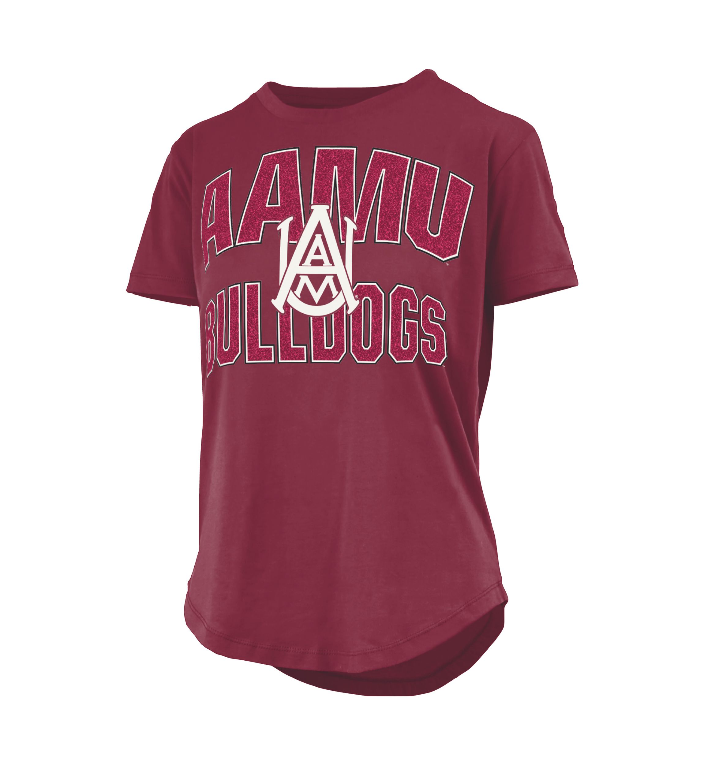 NCAA Alabama A&M Bulldogs Maxima Glitter Short Sleeve Graphic T-Shirt