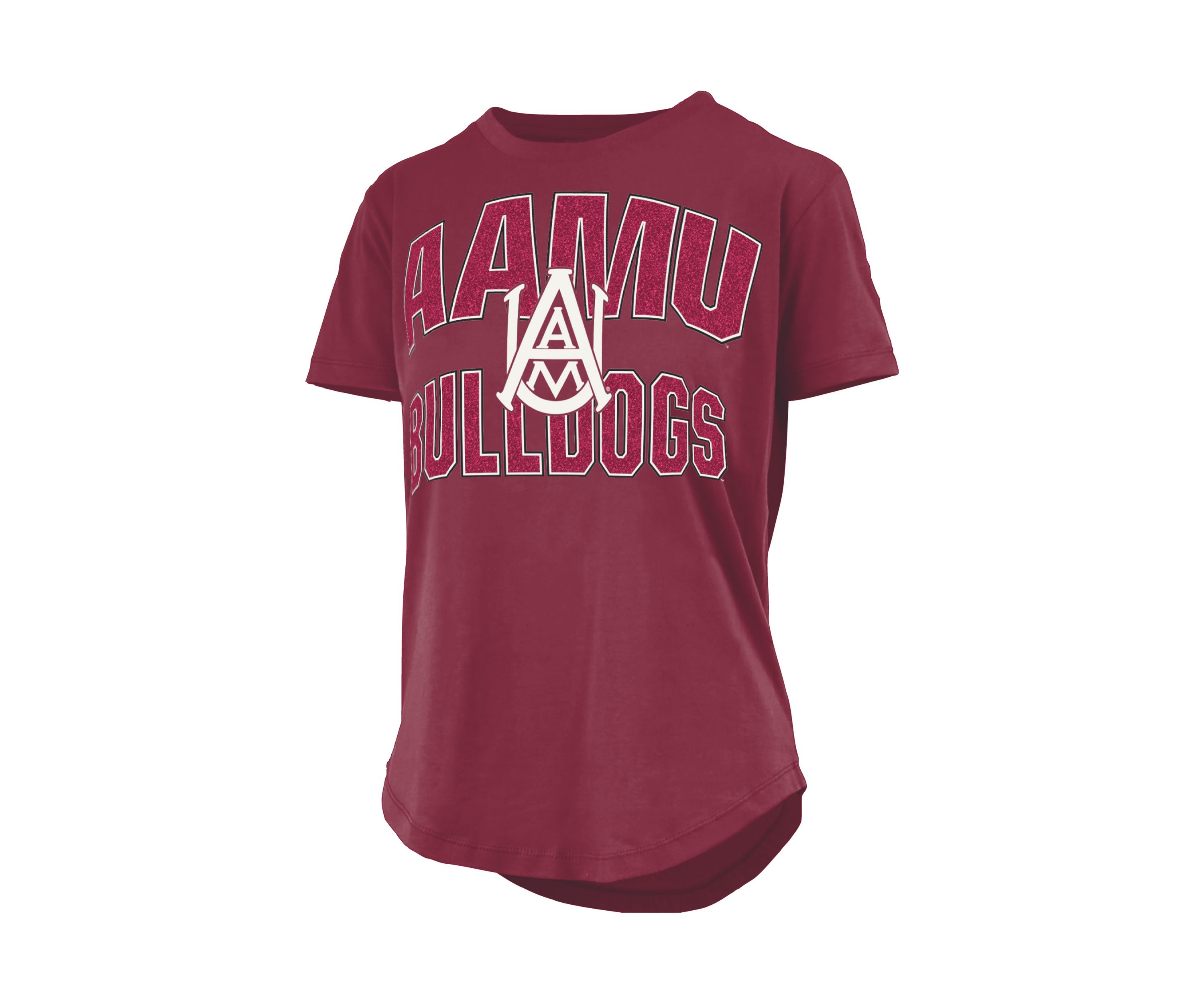 NCAA Alabama A&M Bulldogs Maxima Glitter Short Sleeve Graphic T-Shirt