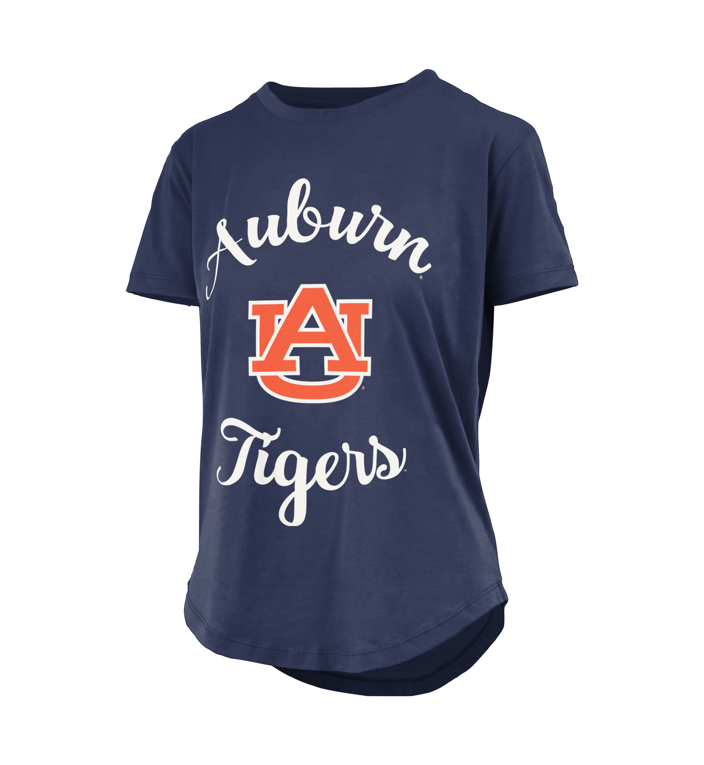 NCAA Auburn Tigers Julia Short Sleeve Rounded Bottom Graphic T-Shirt