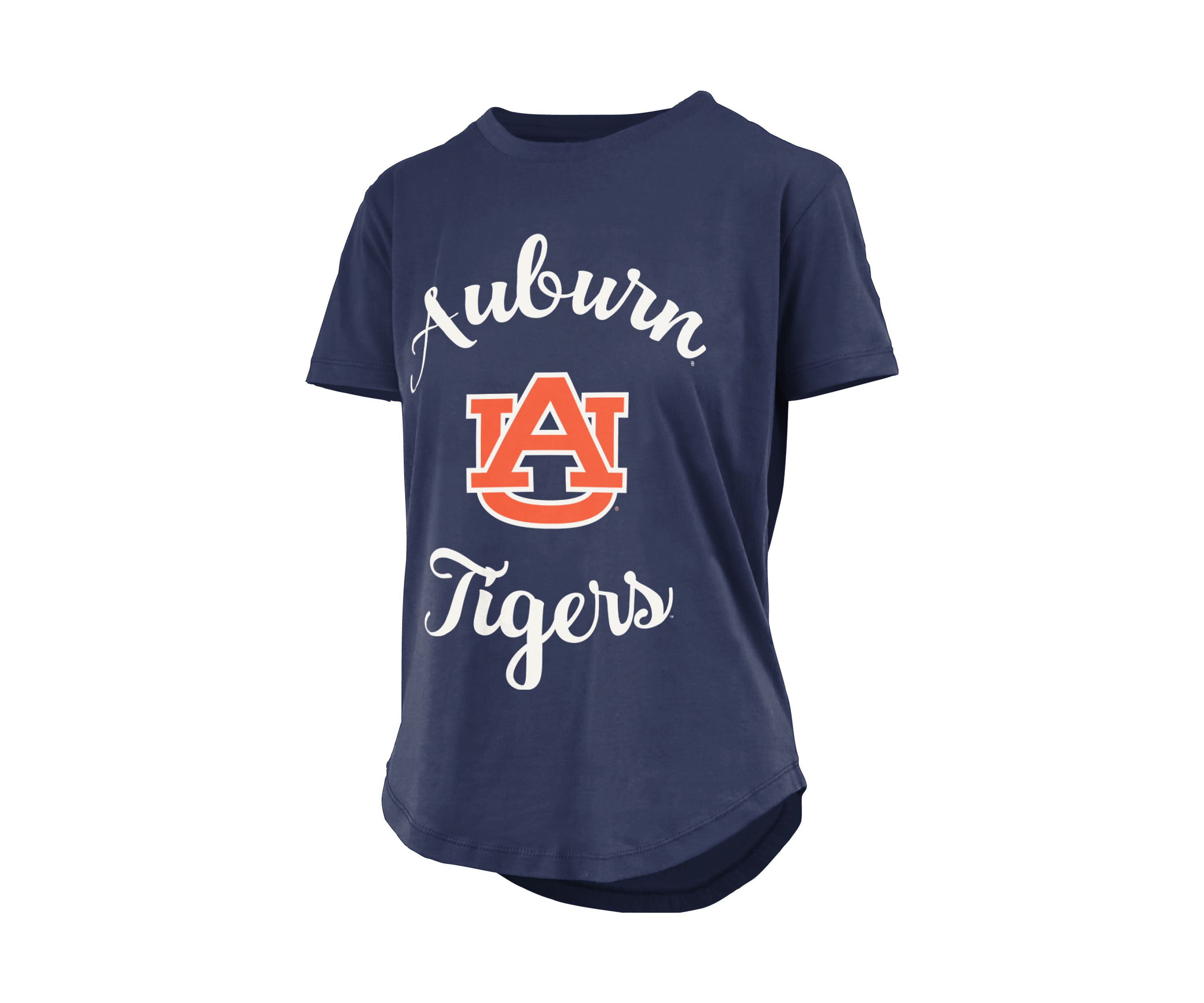 NCAA Auburn Tigers Julia Short Sleeve Rounded Bottom Graphic T-Shirt