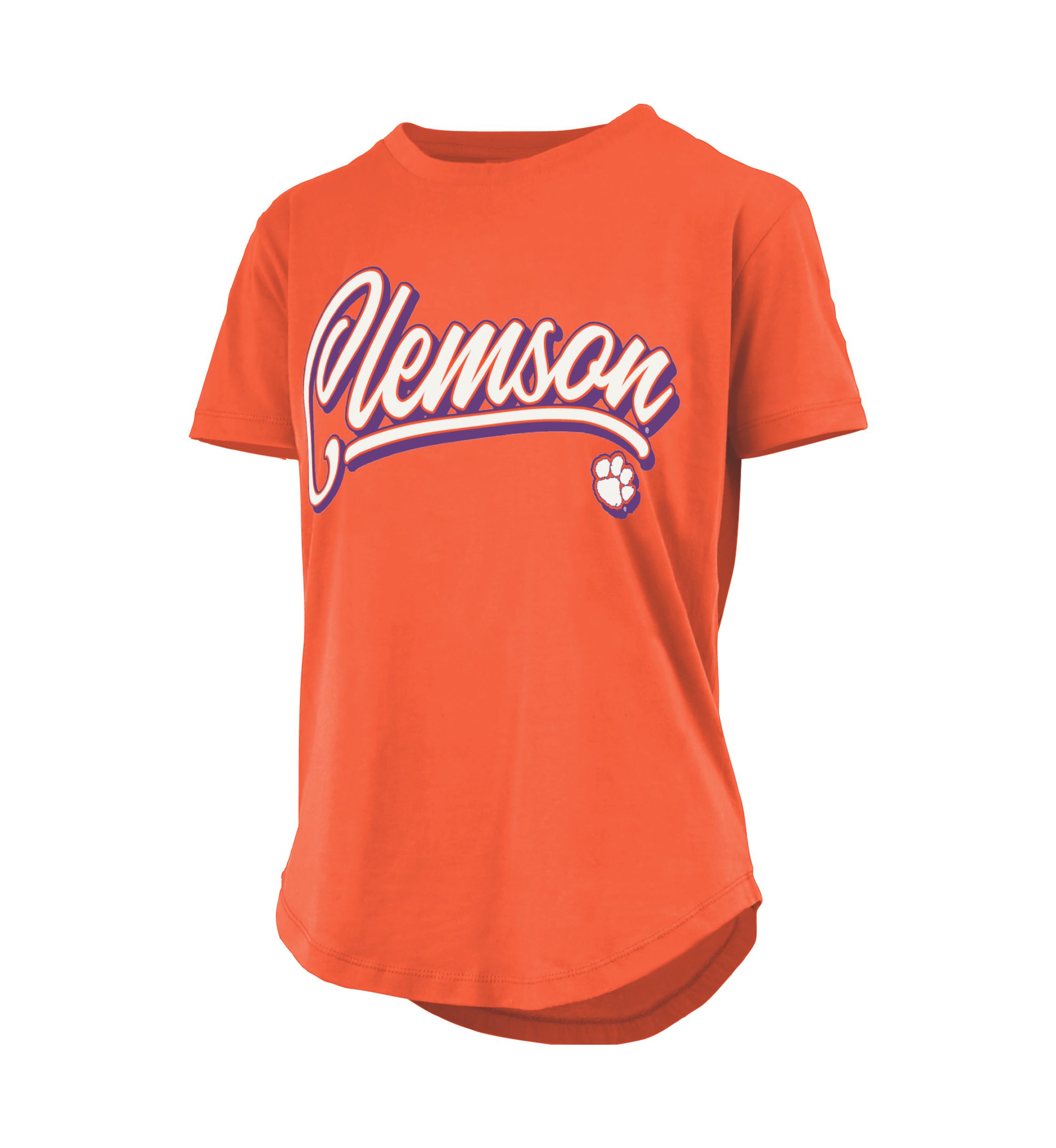 NCAA Clemson Tigers Harlow Short Sleeve Rounded Bottom Graphic T-Shirt