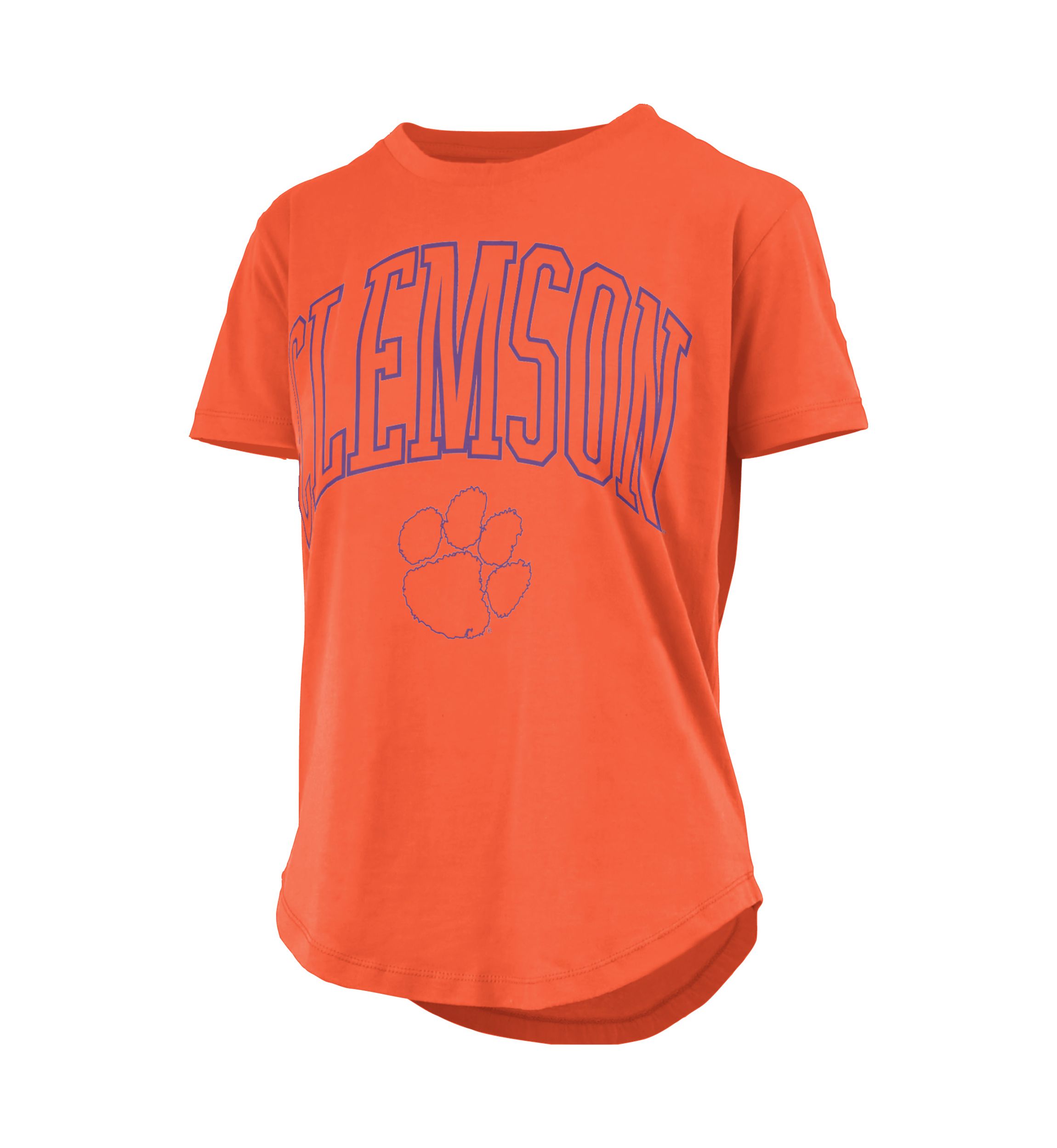 NCAA Clemson Tigers New Zealand Short Sleeve Rounded Bottom Graphic T-Shirt