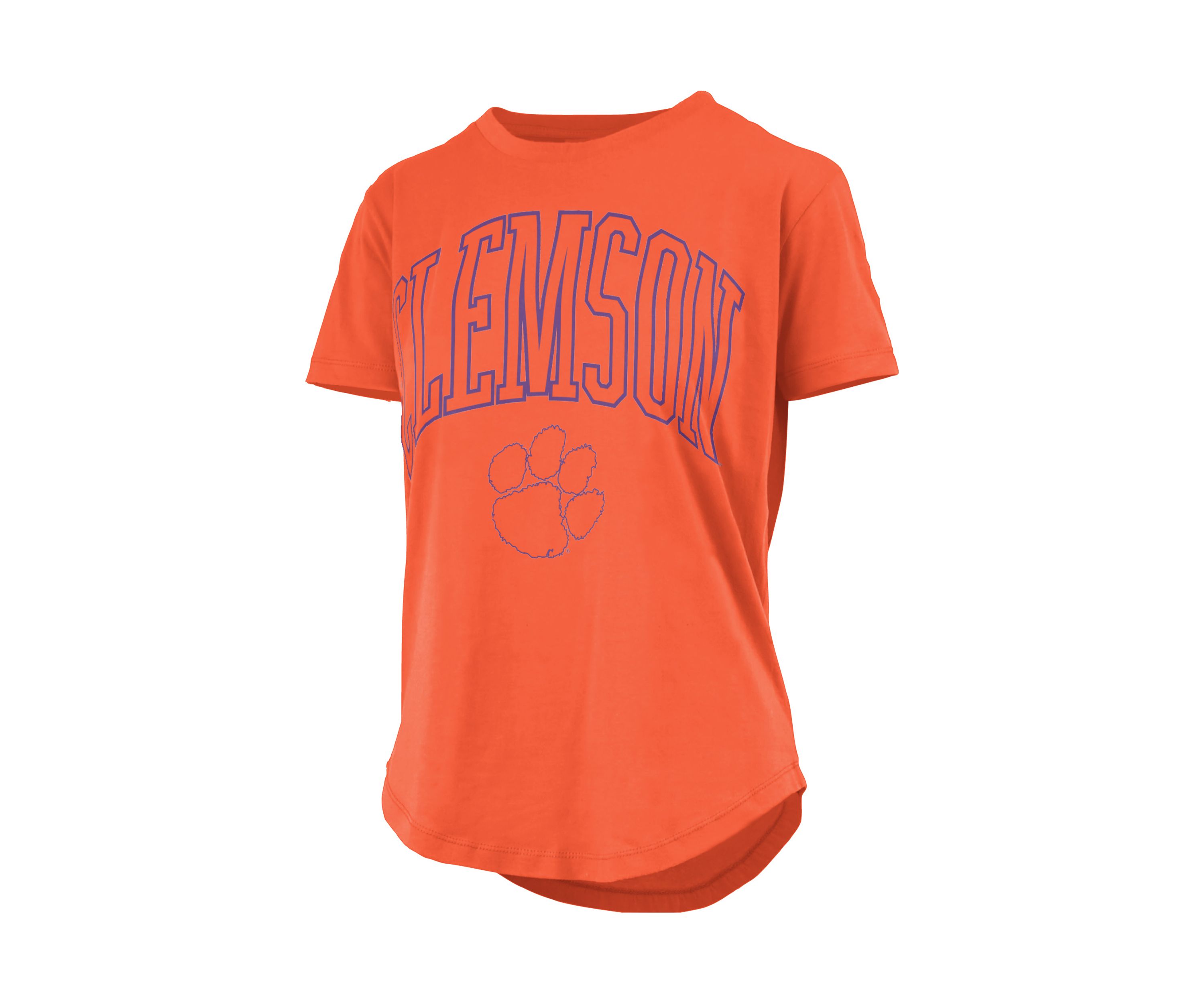 NCAA Clemson Tigers New Zealand Short Sleeve Rounded Bottom Graphic T-Shirt