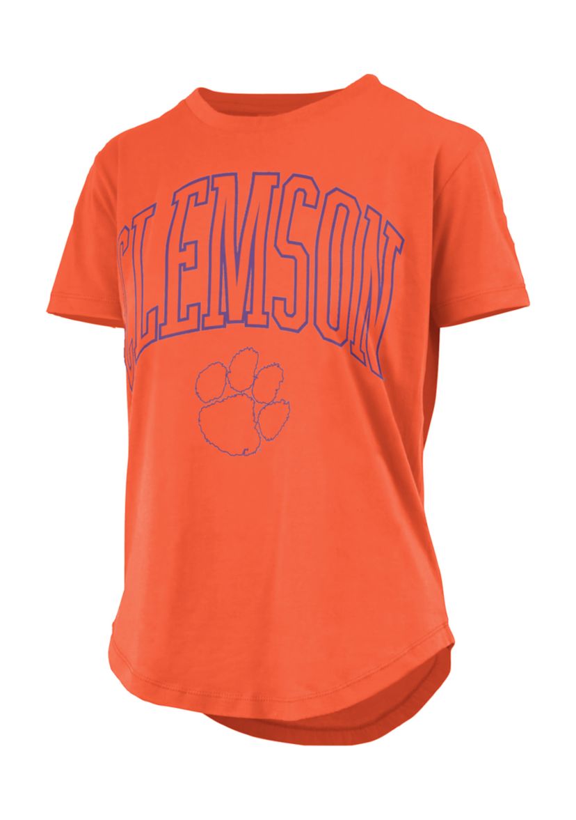 NCAA Clemson Tigers New Zealand Short Sleeve Rounded Bottom Graphic T-Shirt