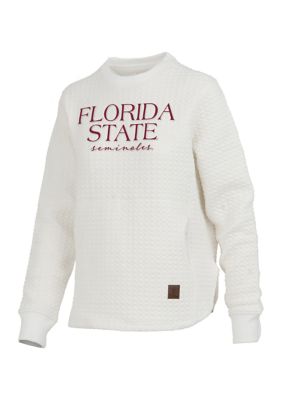 Pressbox Women's Ncaa Florida State Seminoles Champagne Bubble Knit Fleece Sweatshirt