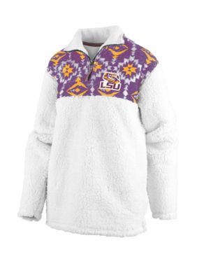 Pressbox Ncaa Lsu Tigers Tribal Sherpa 1 4 Zip Jacket Belk