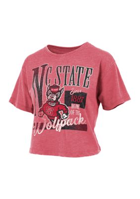 Pressbox Women's NCAA NC State Wolfpack Stephen Vintage Waist Length Top, Red, XL