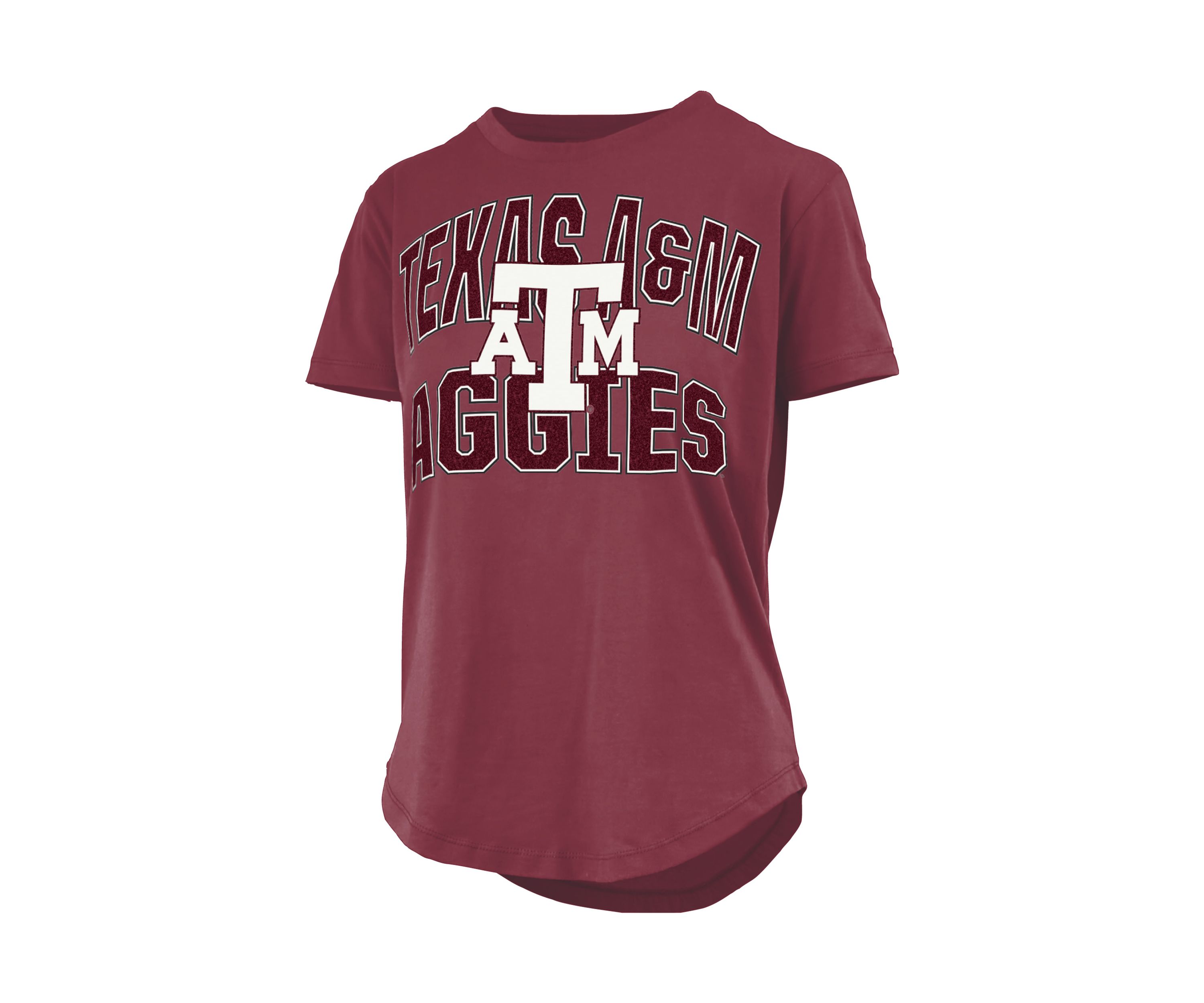 NCAA Texas A&M Aggies Maxima Glitter Short Sleeve Graphic T-Shirt