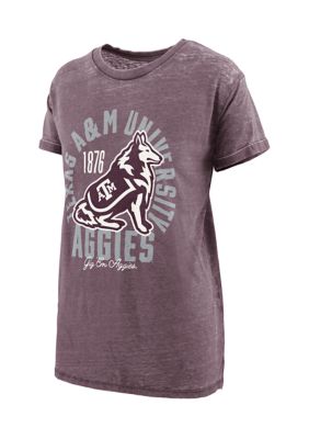 Pressbox Women's NCAA Texas A&M Aggies Blitz Vintage Boyfriend Top
