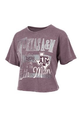Pressbox Women's NCAA Texas A&M Aggies Stephen Vintage Waist Length Top