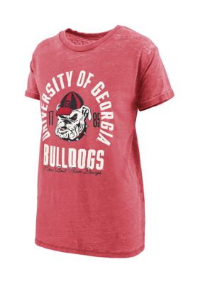 Pressbox Women's NCAA Georgia Bulldogs Blitz Vintage Boyfriend Top, Red, XL