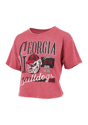 Pressbox Women's NCAA Georgia Bulldogs Stephen Vintage Waist Length Top, Red, XL