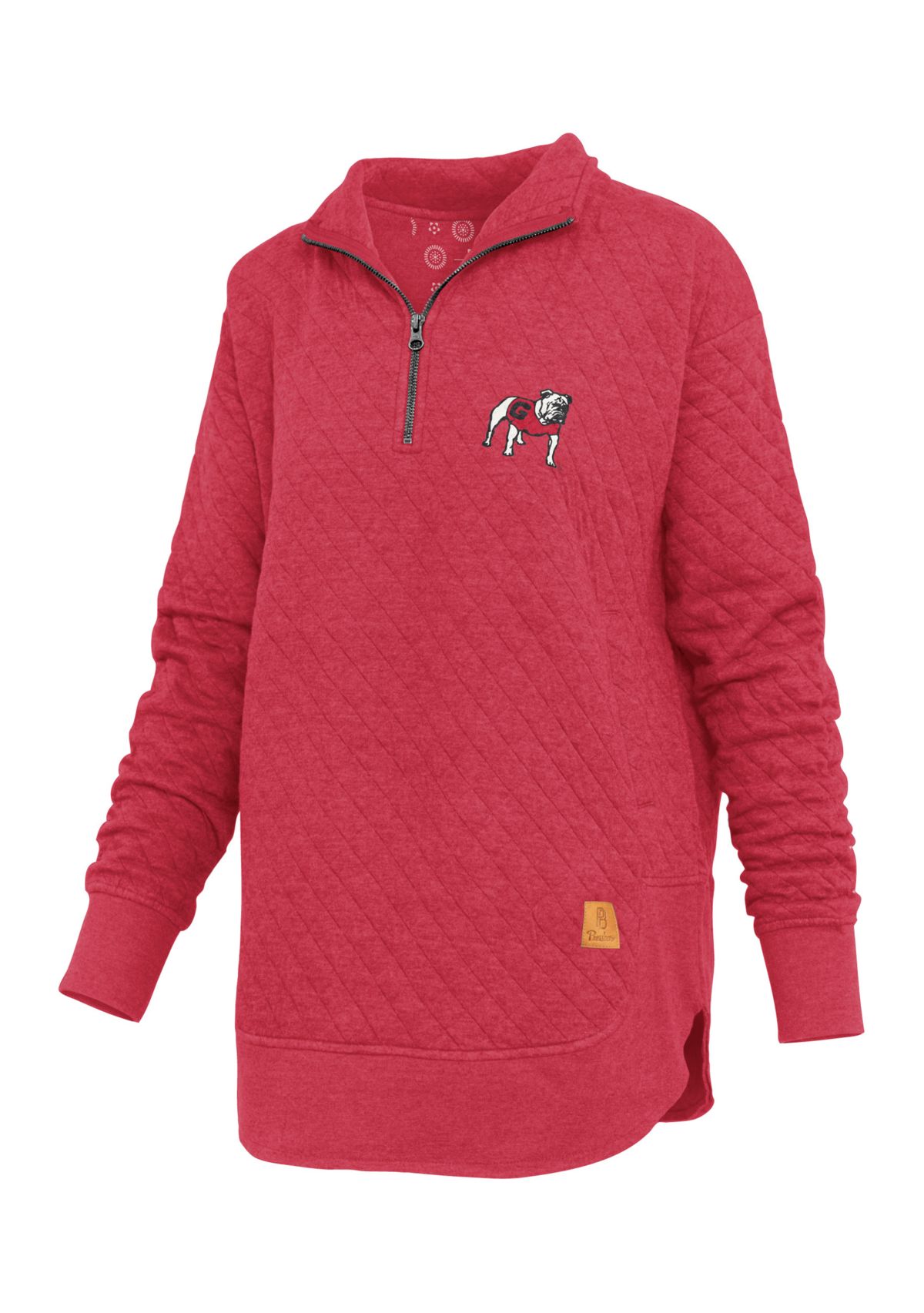 NCAA Georgia Bulldogs North Fork Roseburg Quilted Fleece Pullover 
