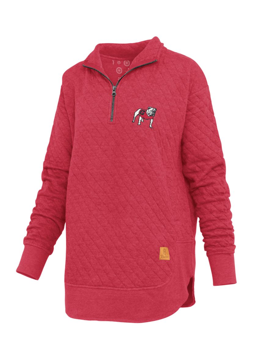 NCAA Georgia Bulldogs North Fork Roseburg Quilted Fleece Pullover 
