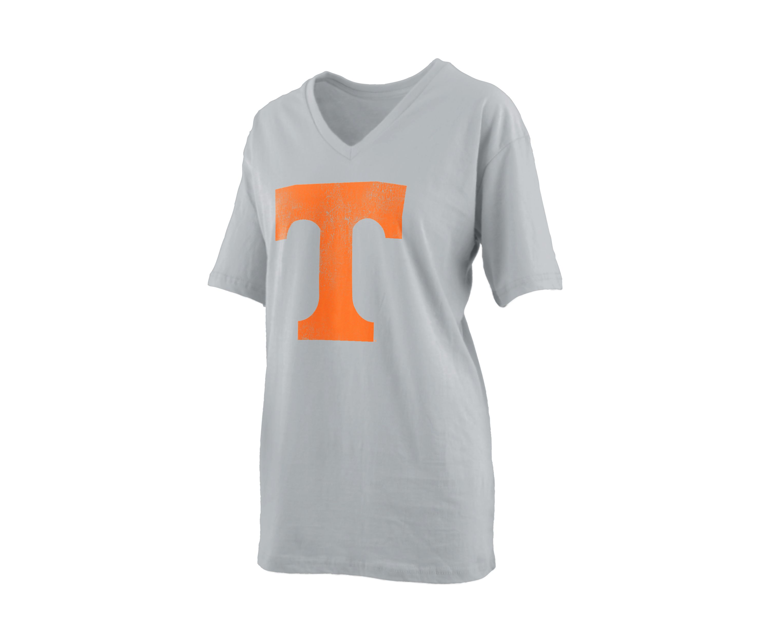 NCAA Tennessee Volunteers Distressed Logo V-Neck T-Shirt