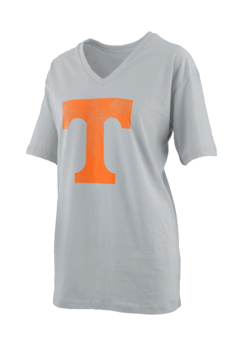 NCAA Tennessee Volunteers Distressed Logo V-Neck T-Shirt