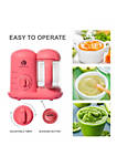 BabyGrow baby Food Maker, All-in-one Baby Food Processor, BPA-Free Steamer & Blender - Pink
