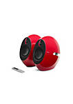 e25 Luna Eclipse Bluetooth 2.0 Speaker Set with Bass Radiators - Red