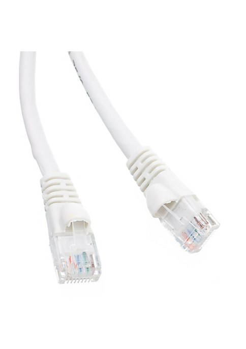 Cable Wholesale Cat6a White Ethernet Patch Cable, Snagless/Molded