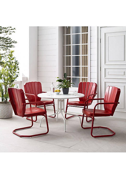 Crosley Furniture KO10015RE Outdoor Dining Set Bright Red