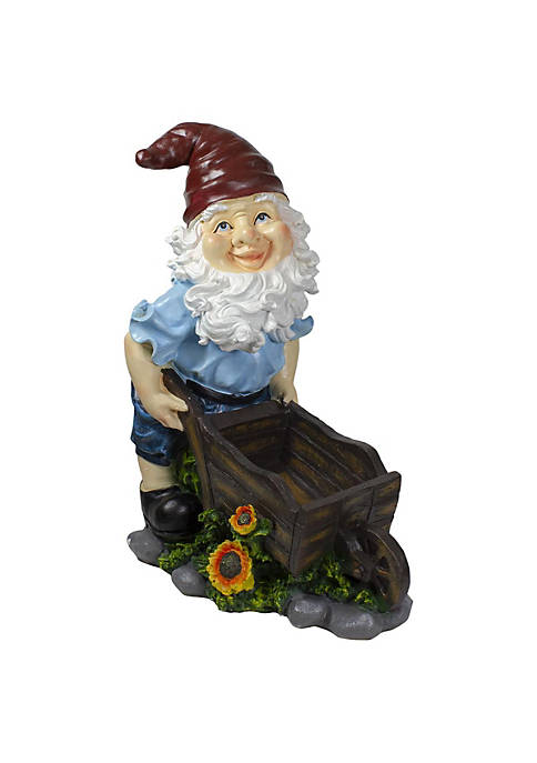 NorthLight 34338754 20 in. Wheelbarrow Gnome Outdoor Garden