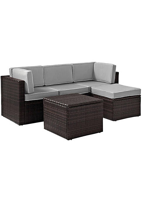 Classic Accessories Palm Harbor 5-Piece Outdoor Wicker Sectional