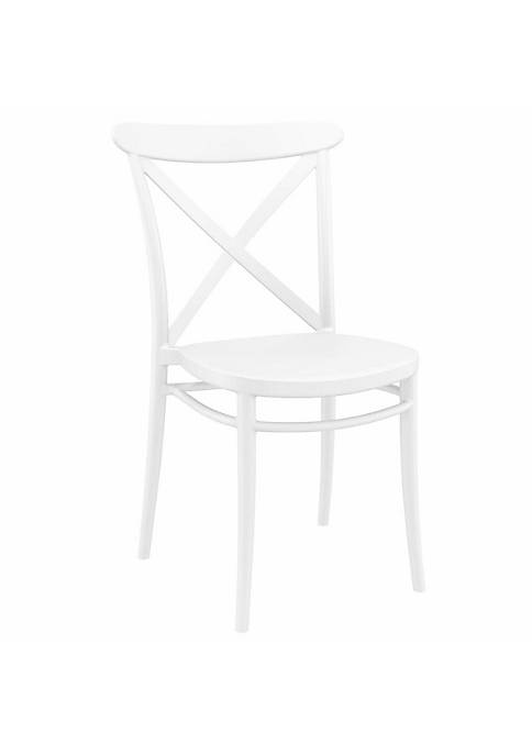 Siesta Exclusive ISP254-WHI Cross Resin Outdoor Chair White