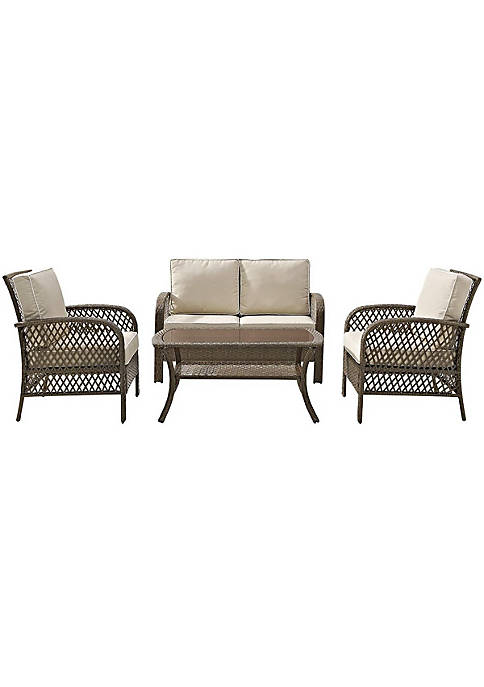 Crosley Furniture KO70037BR-SA Tribeca Outdoor Wicker Seating Set