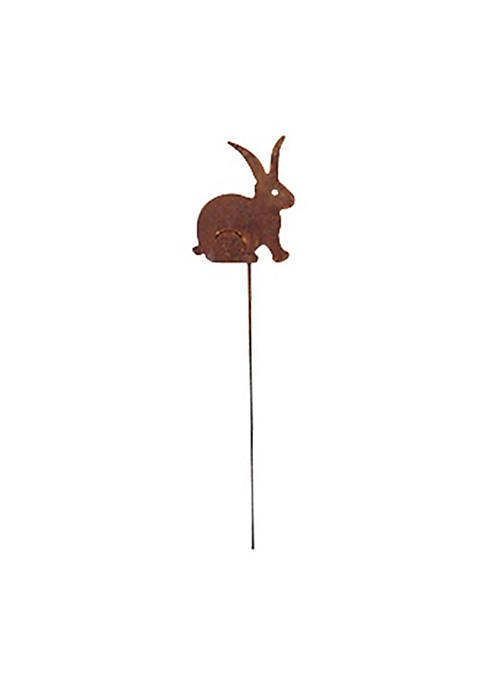 Village Wrought Iron RGS-67 Bunny Rusted Garden Stake