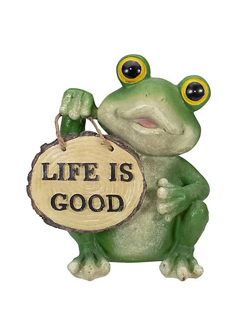 Northlight 34739283 9 in. Life is Good Frog