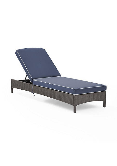 Crosley CO7122WG-NV Palm Harbor Outdoor Wicker Chaise Lounge