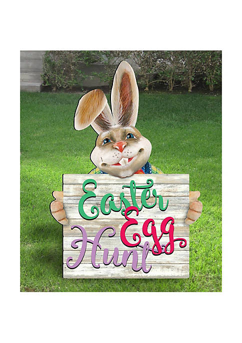 G.DeBrekht 8154423-2F Easter Egg Hunt Bunny Free Standing