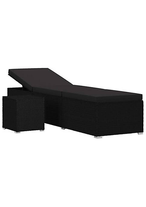 OnlineGymShop CB21561 Outdoor Lounger with Tea Table
