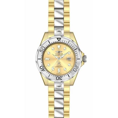 Invicta 16038 Mens Pro Diver Automatic 3 Hand Gold Dial Watch