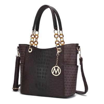 Mkf Collection By Mia K Um5518Br Miriam Signature Tote Bag, Brown