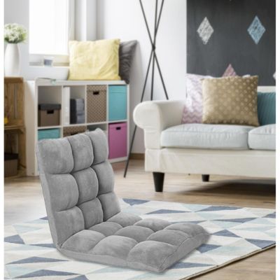 Luxury Bedding Frc2743-Us Urban Microfiber Modern Contemporary Armless Quilted Grey Recliner Chair
