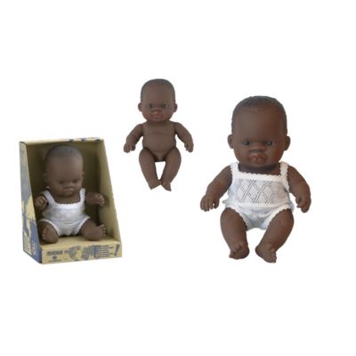 Miniland Educational Corporation 31123 Newborn Baby Doll African Boy 8 1/4