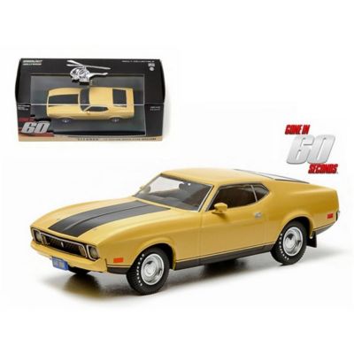 Greenlight 86412 1973 Ford Mustang Mach 1 Yellow Eleanor Gone In Sixty Seconds Movie 1974 1-43 Diecast Model Car