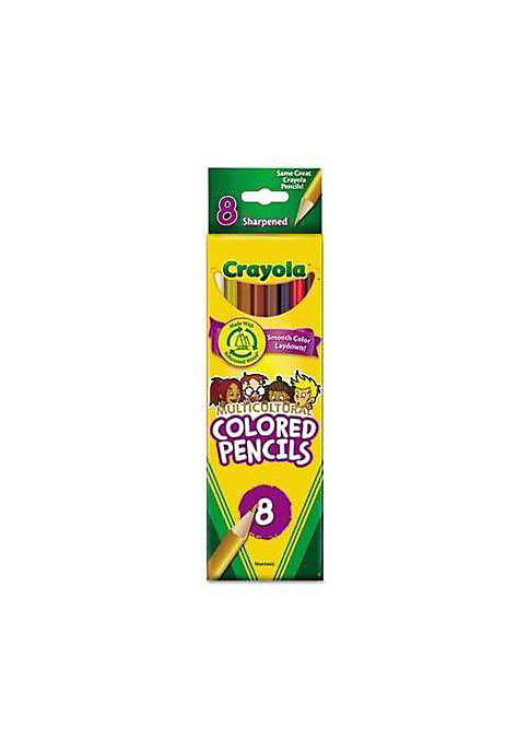 Crayola Multicultural Colored Woodcase Pencils, 3.3 mm, 8