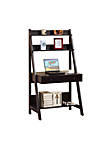 Contemporary Style Ladder Home Office Desk With 3 Open Shelves and 1 Drawer, Brown