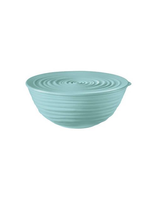 Guzzini Tierra medium bowl with lid, sage. Capacity