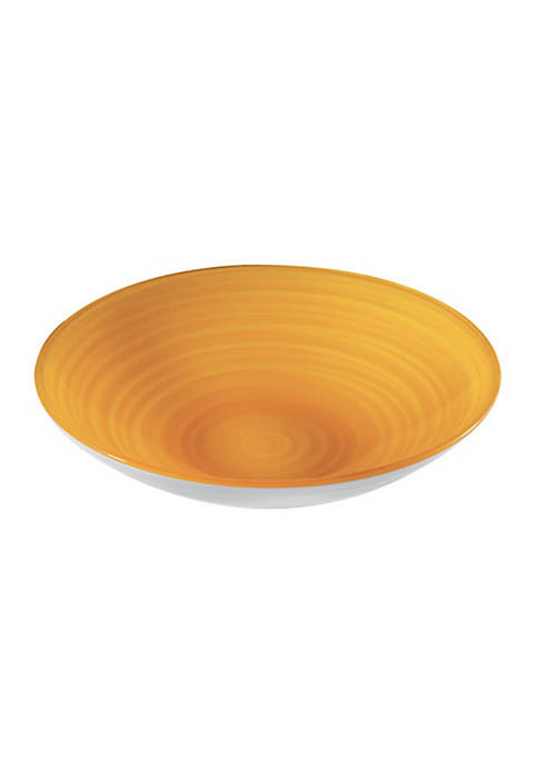 Guzzini Twist centerpiece/fruit bowl 4600cc, yellow. Made of