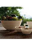 Guzzini Tierra collection bowl, made entirely by recycling 14  PET water bottles, taupe