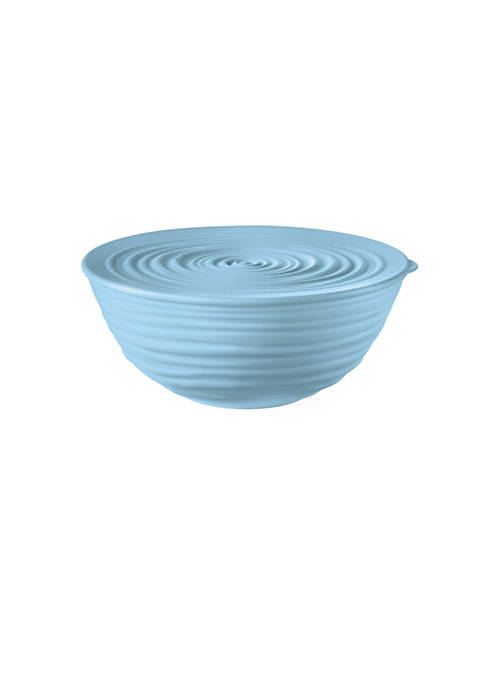 Guzzini Tierra medium bowl with lid, powder blue.