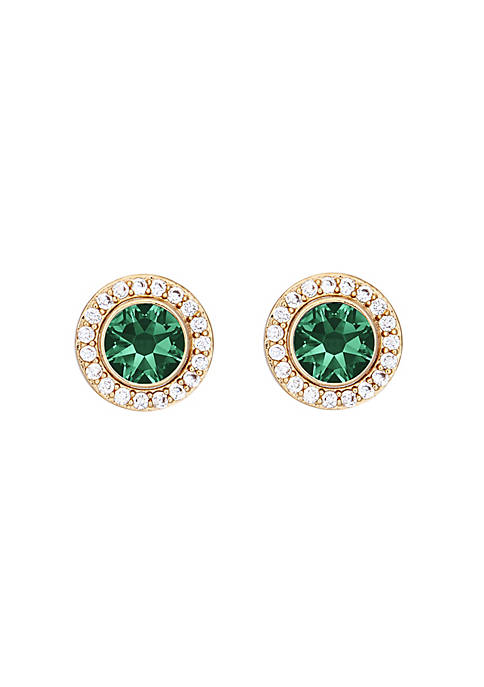 callura Emerald 2-in-1 Crystal Halo Stud Earrings