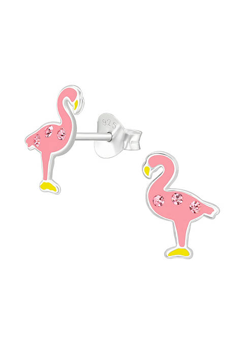 AG Sterling Jewelry Sterling Silver Pink Flamingo Childrens