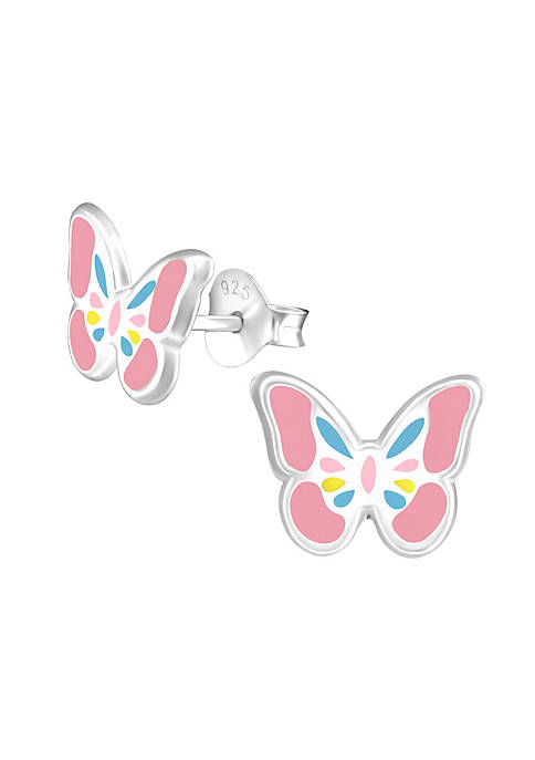 AG Sterling Jewelry Sterling Silver Pastel Butterfly Childrens