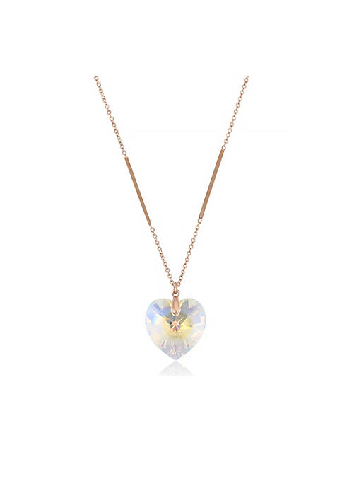 callura Goldtone &amp; AB Luxury Crystal Heart Pendant