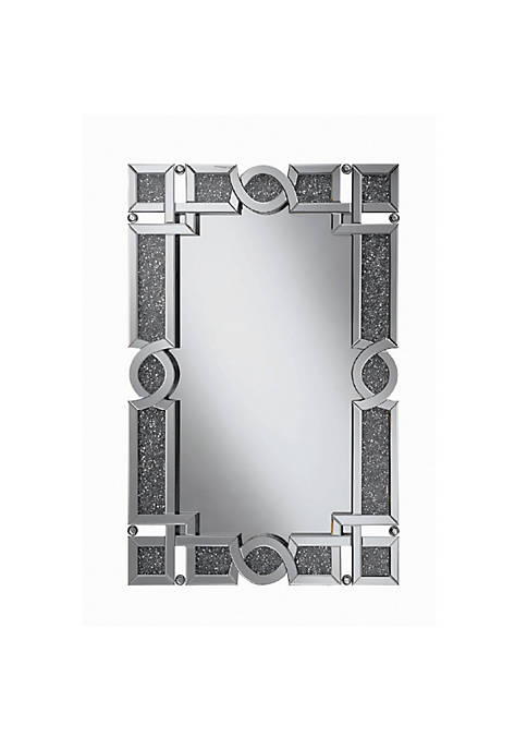 Duna Range Interlocking Mirrored Wall Mirror with Crystal